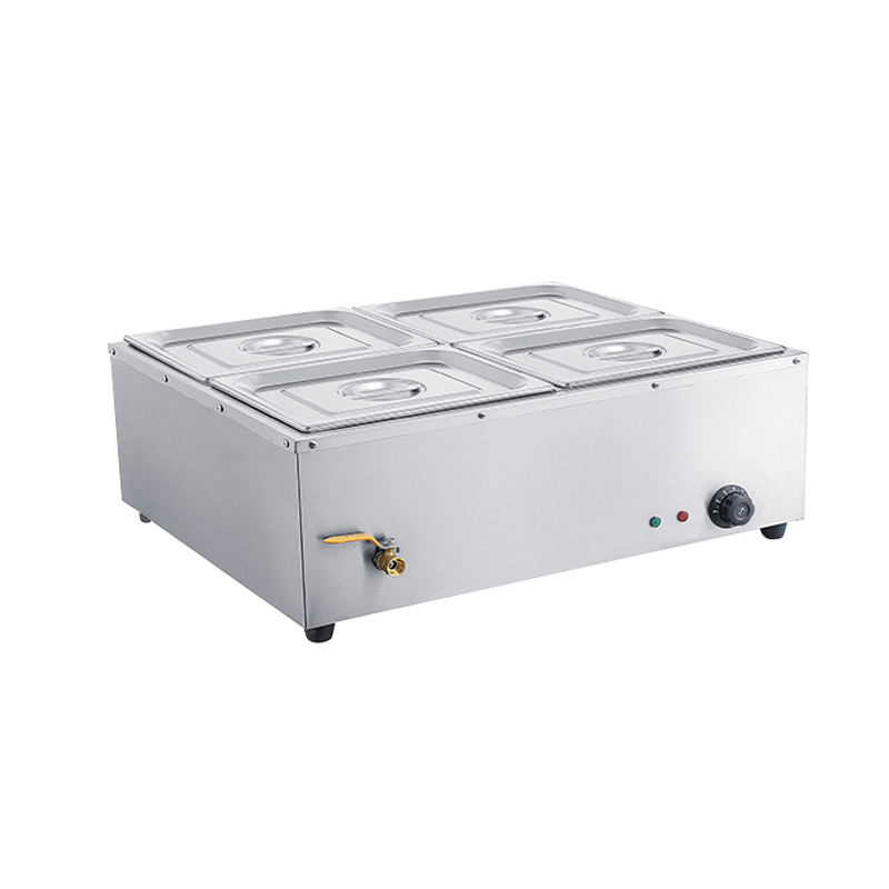 Bain Marie Food Warmer - Heavy Duty Tabletop 4 Tank Electric