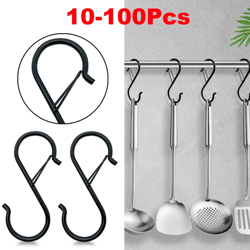 Commercial Kitchen Shed - 10 /100pcs Metal Hanging Hooks S
