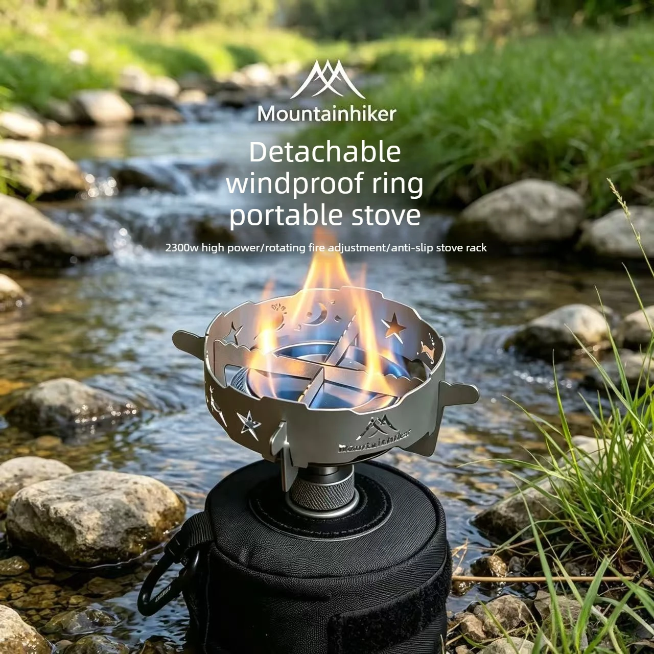 Commercial Kitchen Gas Stove - Camping Stove Detachable Windproof Ring Outdoor
