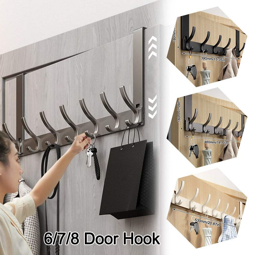 Commercial Kitchen Shed - Punch-free 6/7/8 Door Hook Traceless Storage